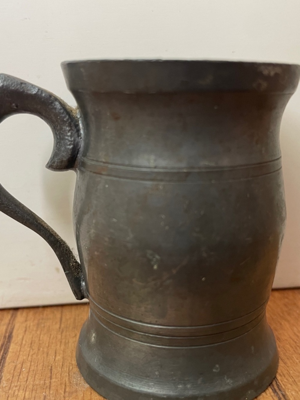 Antique-Style 3" Mini Pewter Tankard Mug - Dark Pewter- London- Vintage